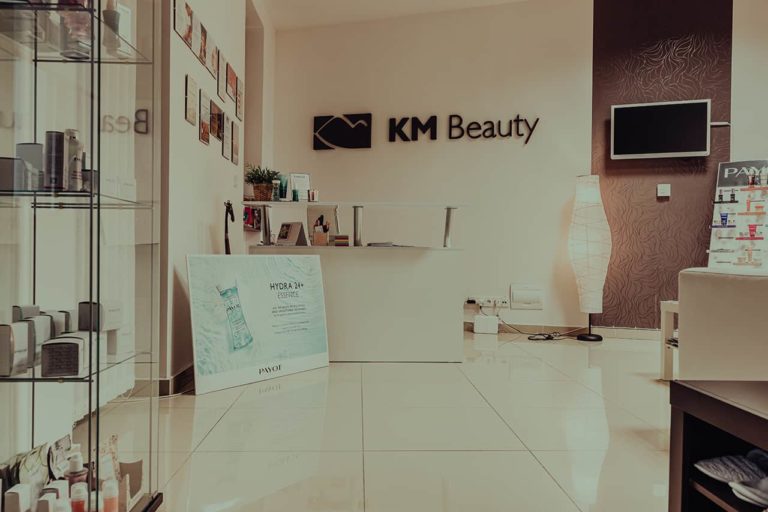 Interiér profesionálneho kozmetického štúdia KM Beauty v centre Banskej Bystrice